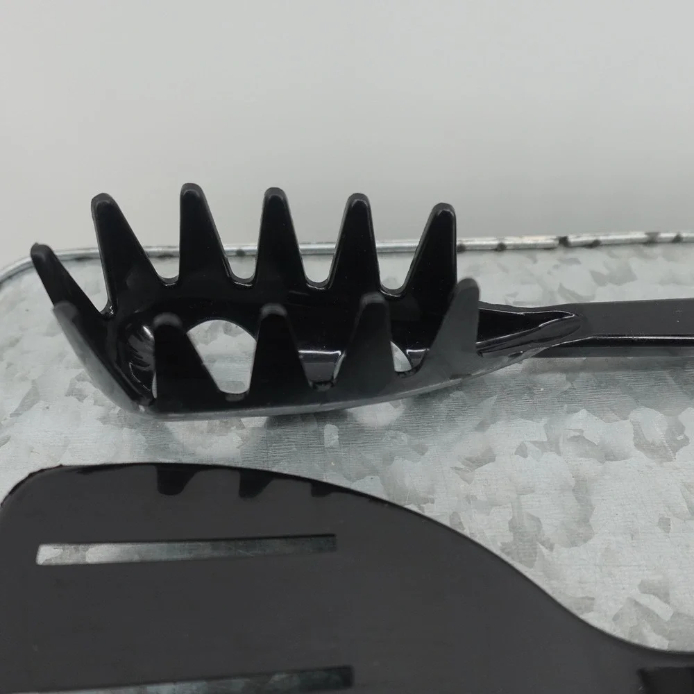 Tailor Made Products 3pc Black Nylon Kitchen Utensil Set Turner Spoon Pasta Fork